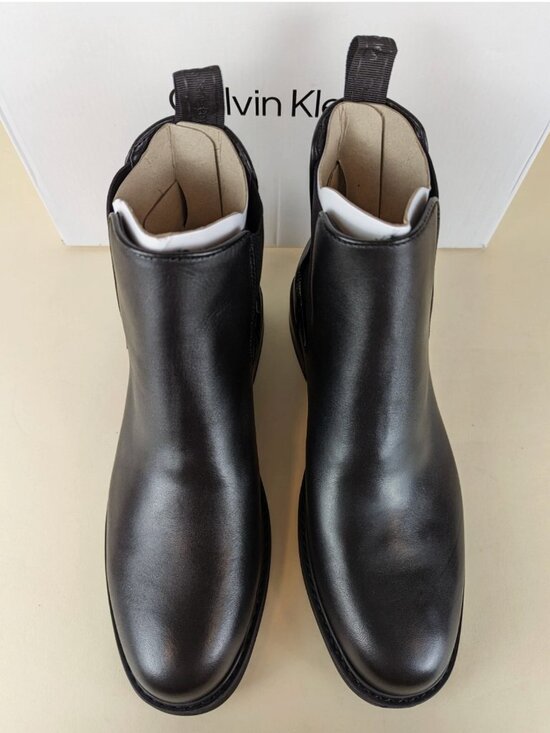 CALVIN KLEN LEATHER CHELSEA BOOTS SIZE 12 main image 4